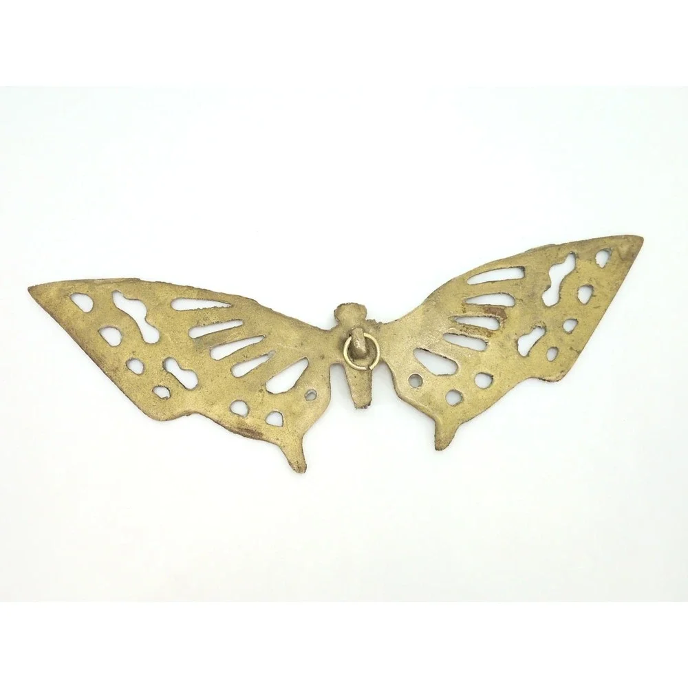 Brass Butterfly Wall Art 1 Brass Butterfly Mid Century Modern Decor No Antennae